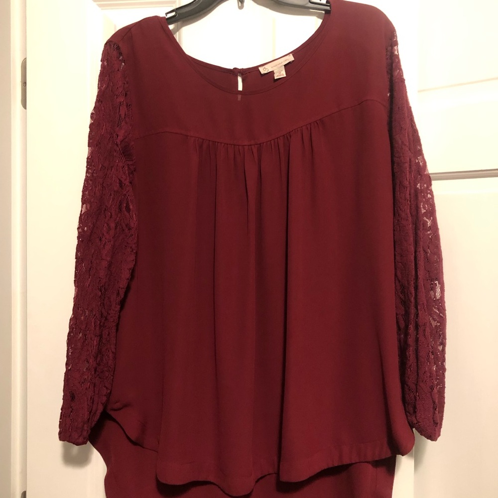 XL Burgundy blouse
